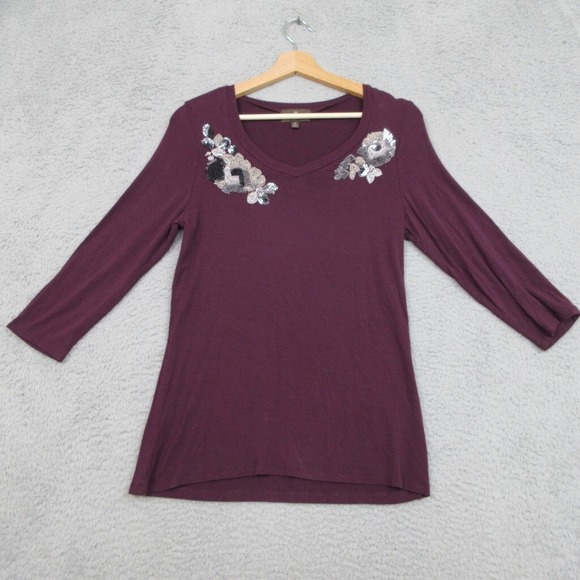 Fenn Wright Manson Tops - Fenn‎ Wright Manson Sequins Shirt Women M Red Dark Romance Boho Chic Dramatic